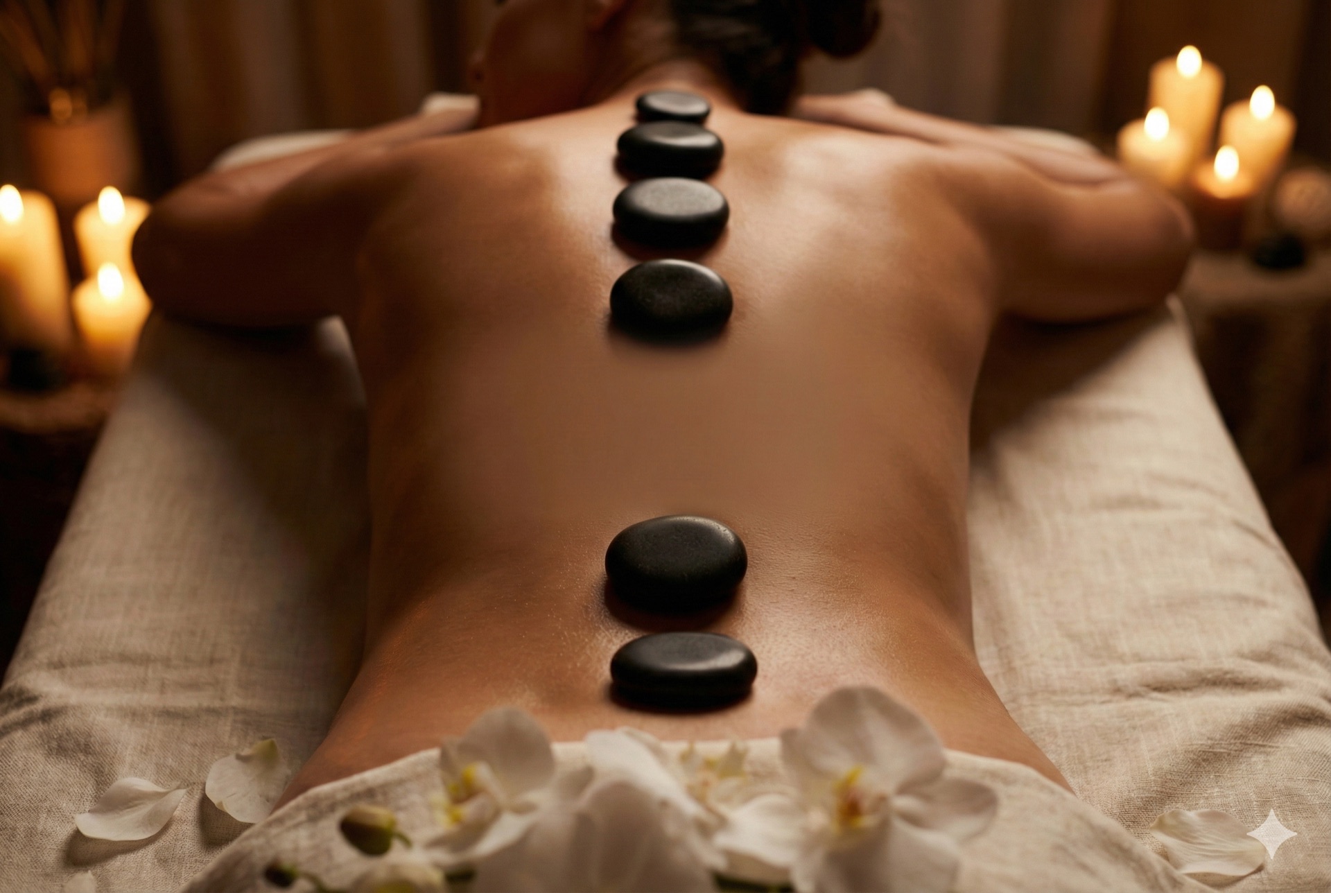 MOJO Massage & Day Spa — warm, moody spa interior